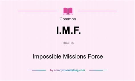 What Does I M F Mean Definition Of I M F I M F