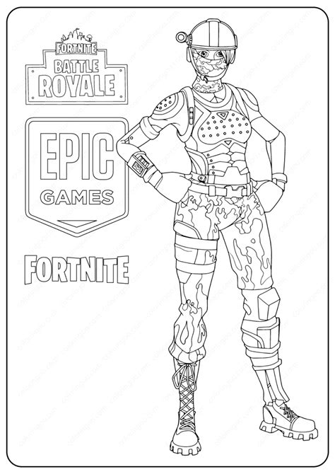 printable fortnite elite agent skin coloring pages coloring home