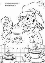 Strawberry Connect Shortcake Dots Pages Vintage sketch template