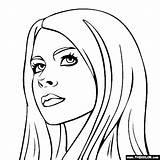 Avril Lavigne Coloring Pages Thecolor Celebrities Online sketch template