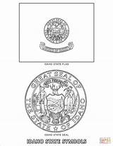 Coloring Idaho State Pages Symbols Printable sketch template