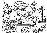 Coloring Pages Santa Kids sketch template
