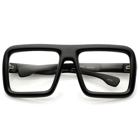 oversize bold thick frame clear lens square eyeglasses 58mm retro