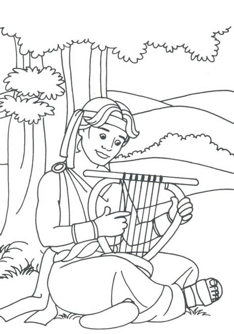 king david bible coloring pages sketch coloring page
