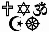 Religions Religious Top Major Religion Five Culture Symbol Clipart Cliparts Symbols Hijacked Name Judaism Related Their Clip sketch template