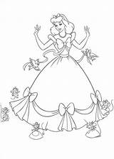 Cinderella Cendrillon Assepoester Kleurplaat Jurk Kleurplaten Gratuit Aschenputtel Prinzessin Souris Magique Princesse Plait Weihnachten Coloriez Princesses Cinderela Lapin Coloriages Malvorlagen sketch template