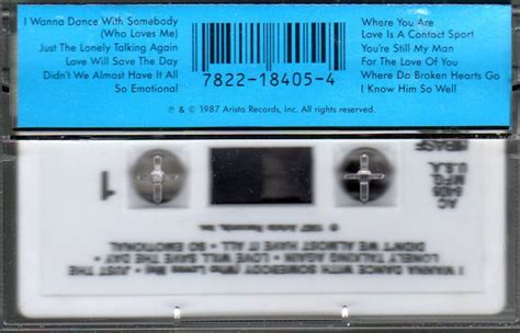 Whitney Houston Whitney Cassette Tape