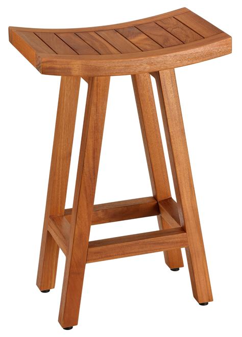 bare decor tori spa bar stool  solid teak  tall baredecor
