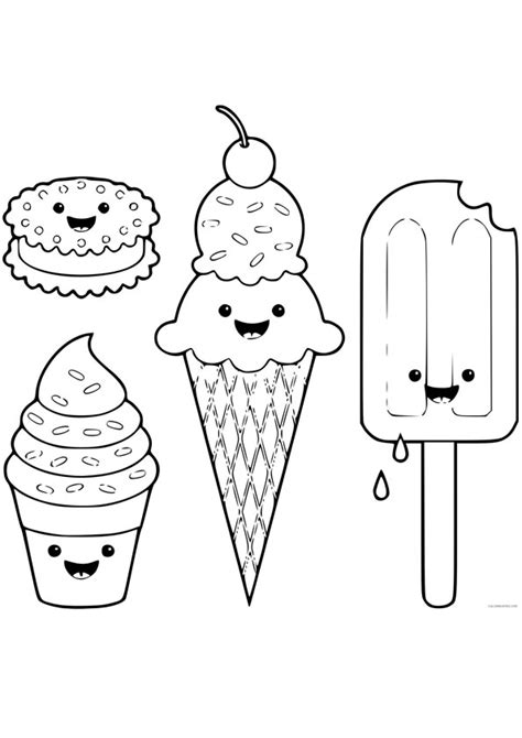coloring pages ice cream coloring page  kids