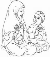Ramadan Coloring Pages Kids Colouring Children Crafts Sheets Family Islamic Islam Cartoon Activity sketch template