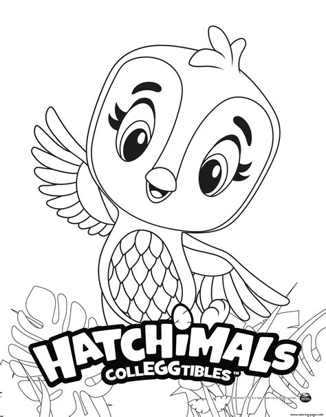 hatchimals penguala coloring page printable
