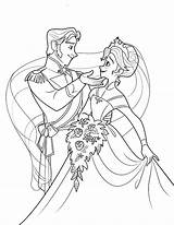 Coloring Hans Prince Princess Pages Anna Dance Chin Touch sketch template