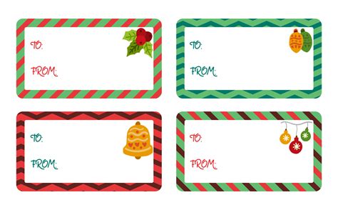 10 Best Free Printable Christmas Labels Templates