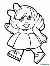 Coloring Pages Dolls Doll Recommended sketch template