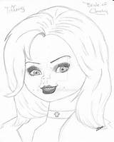 Chucky Bride Doll Tiffany Drawing Coloring Pages Sketch Deviantart Template Print Getdrawings Search Wallpaper sketch template