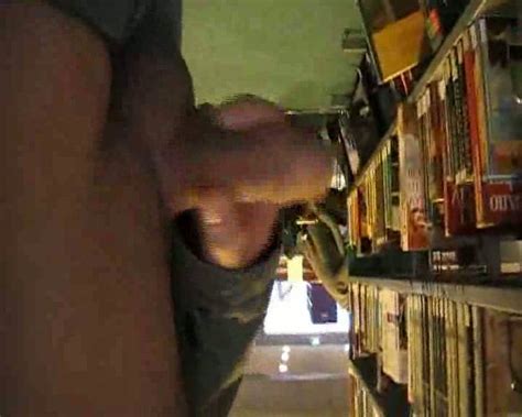 Flashing And Stroking My Thick Uncut Dick At The Library