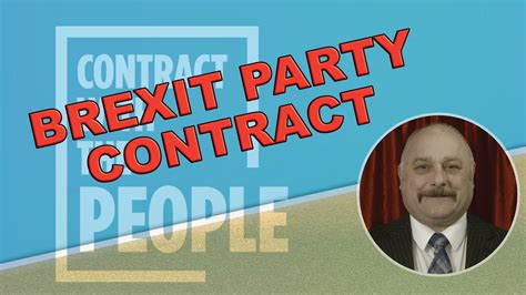 brexit party  manifesto contract   people youtube