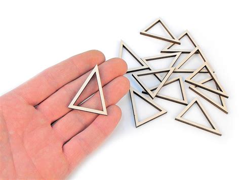 pcs cm wooden triangle shape wood pendants triangle