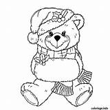 Nounours Noel sketch template