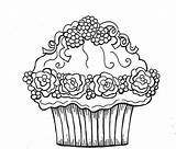 Coloring Pages Cupcake Cupcakes Birthday Adult Happy Colouring Printable Sheets Kids Color Cartoon Print Adults Popular Beautiful Getcolorings Kawaii Visit sketch template