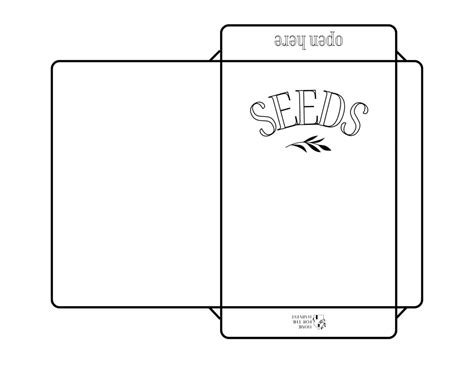 seed packet template printable   instructions