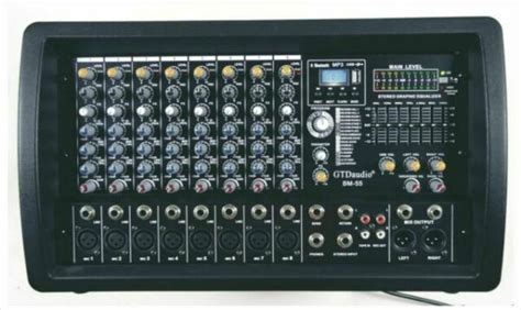 gtd audio bm  professional   channel powered mixer power mixing