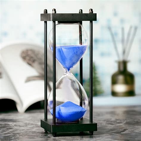selling home decor black hour glass  minute wood sand timer hourglass clock factory