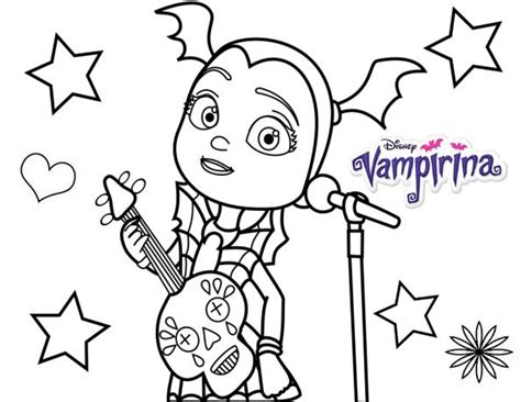 vampirina singing  special concert coloring page  images