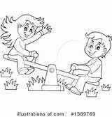 Clipart Saw Teeter Totter Coloring Illustration Royalty Pages Template sketch template