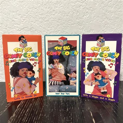 the big comfy couch vhs lot of 3 wiggle and a giggle wait your turn