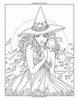 Coloring Pages Halloween Selina Fairy Fenech Gothic Witch Magic Book Adult Fantasy Night Colorear Amazon Getdrawings Johnson Books Choose Board sketch template