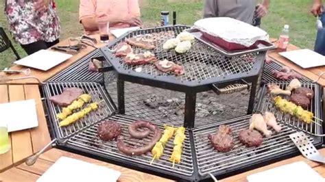 social grilling communal bbq table lets  cook   food