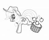 Pony Coloring Little Applejack Pages Apple Jack Comments Getcoloringpages Dash Rainbow Getdrawings Getcolorings Coloringhome sketch template