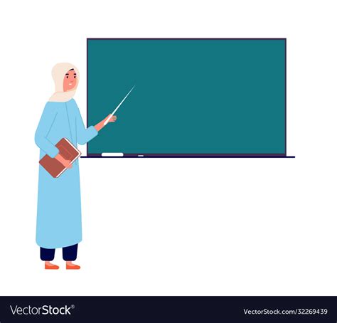 Arab Woman Teacher Muslim Businesswoman At Vector Image