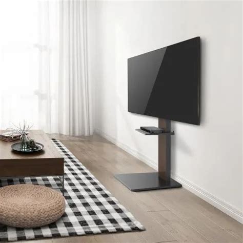 fitueyes floor tv stand base for small room for tvs up to 55” with