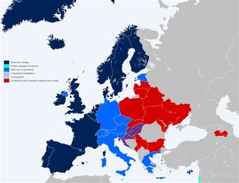 same sex marriage europe map map of europe europe map