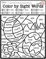 Sight Coloring Words Coll Preschool sketch template
