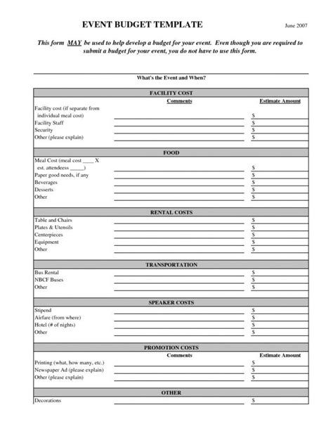 printable catering budget template template creator catering business