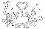 Spongebob Patricio Patrick Esponja Ausmalbilder Valentín sketch template