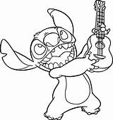 Lilo Wecoloringpage Hula Guitar sketch template