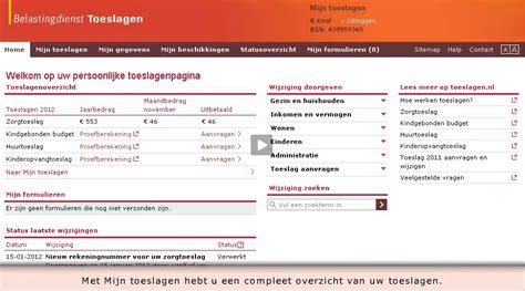 toeslagen aanvragen en inzicht  uw toeslagen  mijntoeslagennl ijdo financiele