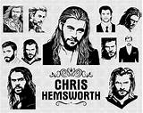 Hemsworth Silhouettes sketch template