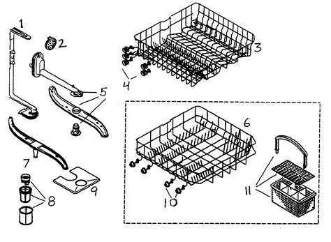 bosch dishwasher racks parts model shuacuc searspartsdirect