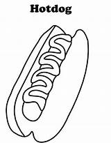 Hotdog Kids Food Sausage Kolorowanka Imagenes Druku Wydrukuj Malowankę Drukowanka sketch template