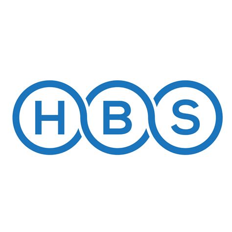 hbs letter logo design  white background hbs creative initials