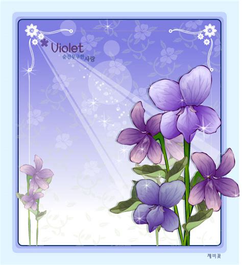violet flower frame vector free download
