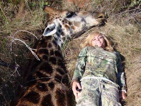 hunter rebecca francis posing with giraffe business insider