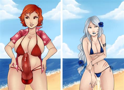 Rule 34 2girls After Sex Armlet Balls Beach Bikini