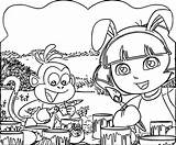Dora Coloring Easter Monkey Explorer Bunny Loves Painting Wecoloringpage Pages sketch template