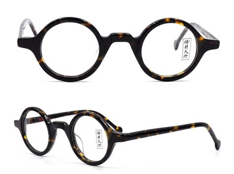 38mm Vintage Small Round Eyeglass Frames Acetate Rx Able Spectacles